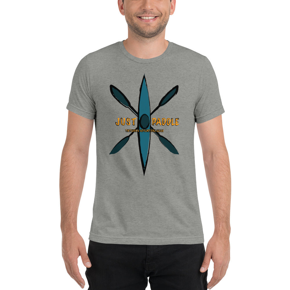 Blue Kayak Emblem Rustic Style Tee