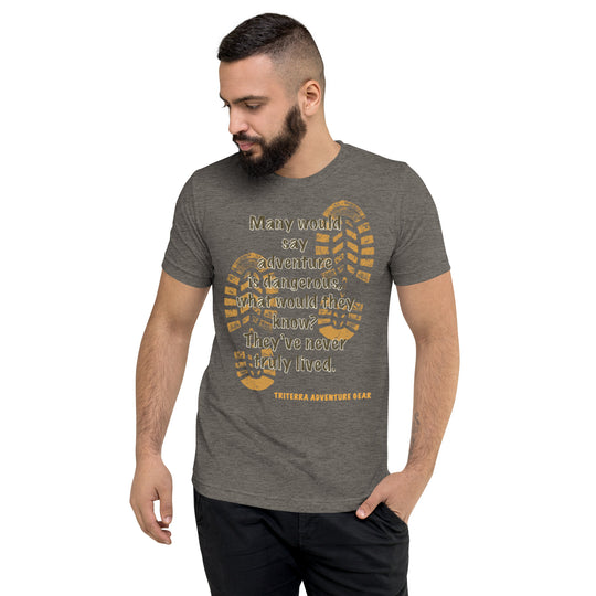 Boot print hiking adventure t-shirt