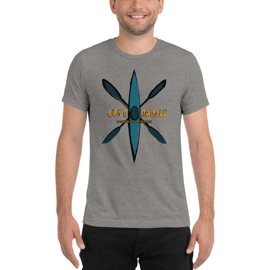 Blue Kayak Emblem Rustic Style Tee